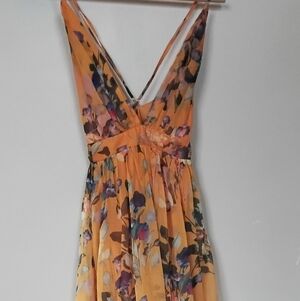 Vibrant Floral Backless Dress